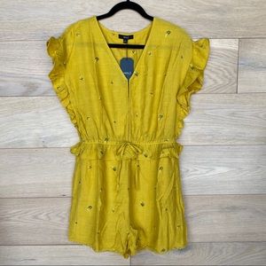 Very J Mustard Romper NWT